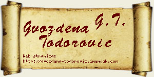 Gvozdena Todorović vizit kartica